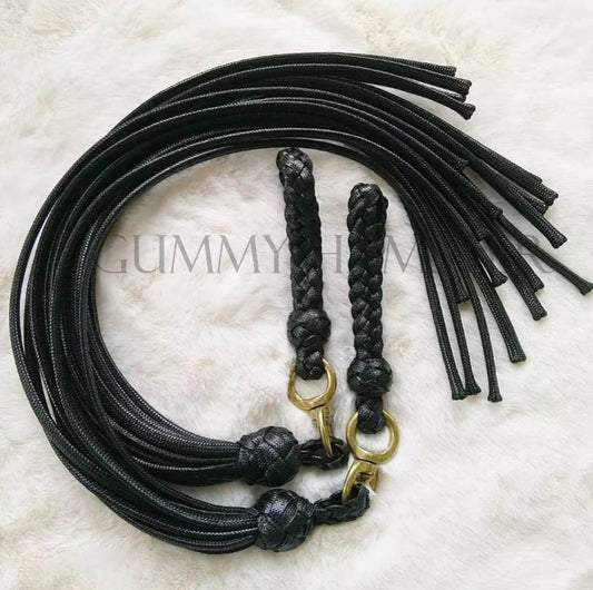 BDSM Finger Flogger/ Black and Gold ( 1 pair)